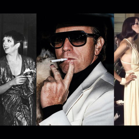 Halston, Liza Minelli, Anjelica Huston