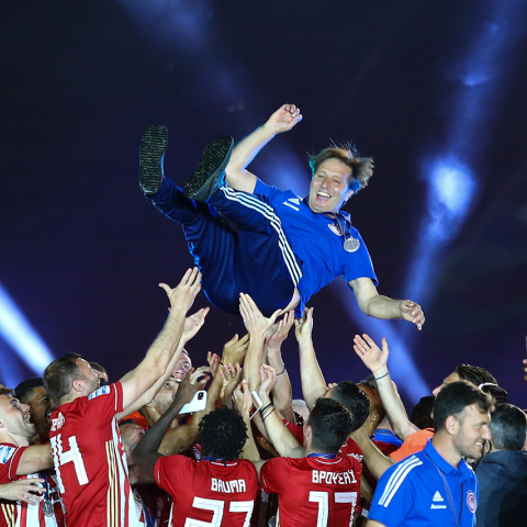 Ο Πέδρο Μαρτίνς μετά την κατάκτηση του πρωταθλήματος