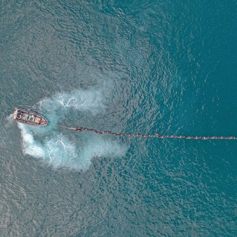 Εικόνα από τις εργασίες για την ηλεκτρική διασύνδεση της Κρήτης με την Πελοπόννησο