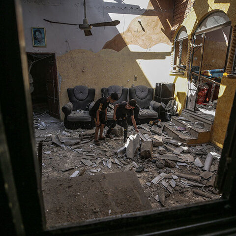 Βομβαρδισμένο τοπίο στη Λωρίδα της Γάζας μετά την αεροπορική επιδρομή από ισραηλινά μαχητικά - Σε ισχύ η εκεχειρία στην Παλαιστίνη