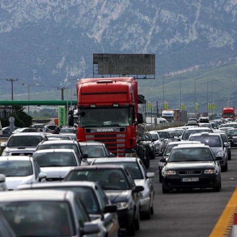 Μποτιλιάρισμα στην Εθνική οδό