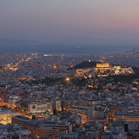 Απογευματινή πανοραμική εικόνα της Αθήνας