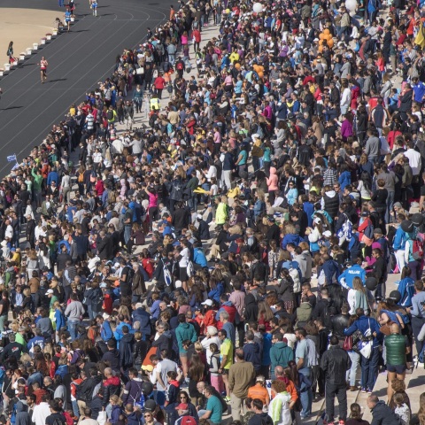 Στιγμιότυπο από αγώνα δρόμου στην Αθήνα
