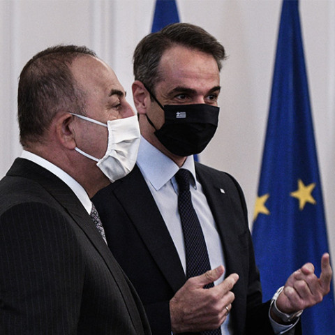 ΣΥΝΑΝΤΗΣΗ ΤΟΥ ΠΡΩΘΥΠΟΥΡΓΟΥ ΚΥΡ. ΜΗΤΣΟΤΑΚΗ ΜΕ ΤΟΝ ΥΠΕΞ ΤΗΣ ΤΟΥΡΚΙΑΣ Μ. ΤΣΑΒΟΥΣΟΓΛΟΥ 