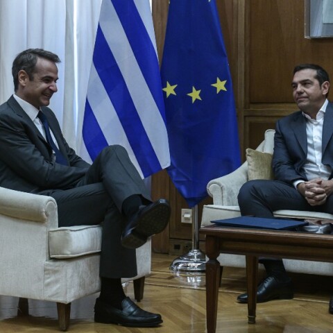 Ο Κυριάκος Μητσοτάκης και ο Αλέξης Τσίπρας