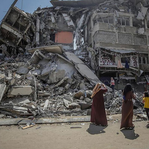 Παλαιστίνη: Κτίριο στη Λωρίδα της Γάζας μετά τον βομβαρδισμό από ισραηλινά μαχητικά