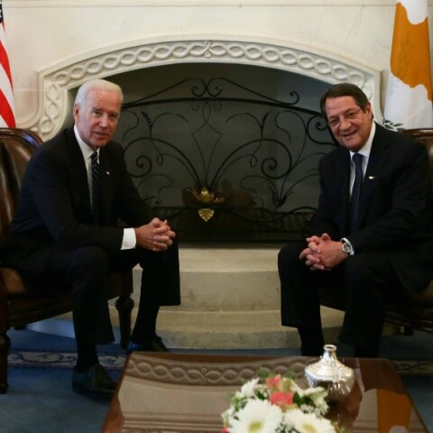 Ο Τζο Μπάιντεν και ο Νίκος Αναστασιάδης