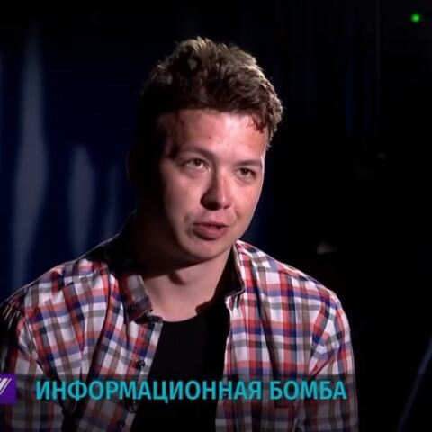 Ρομάν Προτάσεβιτς: Στιγμιότυπο από τη συνέντευξη σε κρατικό κανάλι της Λευκορωσίας