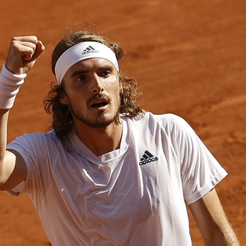 Ο τενίστας Στέφανος Τσιτσιπάς στον τελικό του Roland Garros
