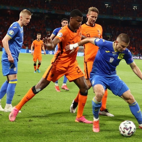 Euro 2020: Στιγμιότυπο από τον αγώνα Ολλανδία - Ουκρανία