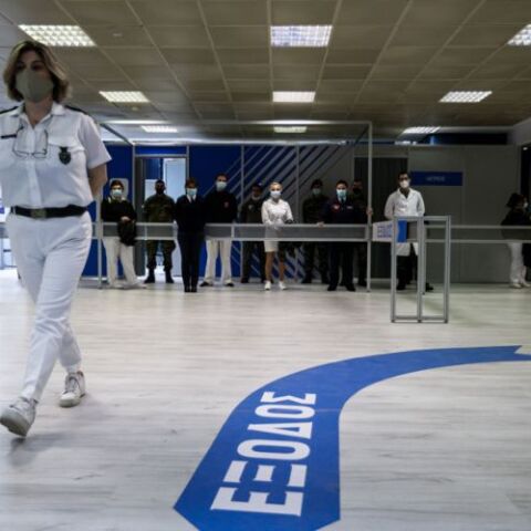 Το εμβολιαστικό κέντρο για τον κορωνοϊό στο Μαρούσι  