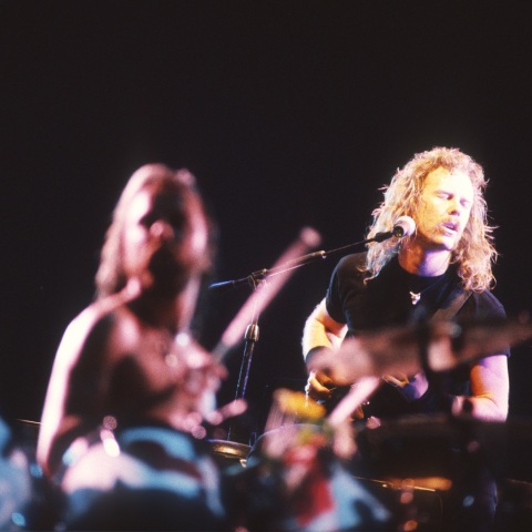 Lars Ulrich, James Hetfield, στιγμιότυπο από συναυλία των Metallica το 1993