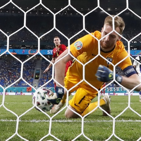 UEFA: Στιγμιότυπο από γκολ σε αγώνα του Euro 2020