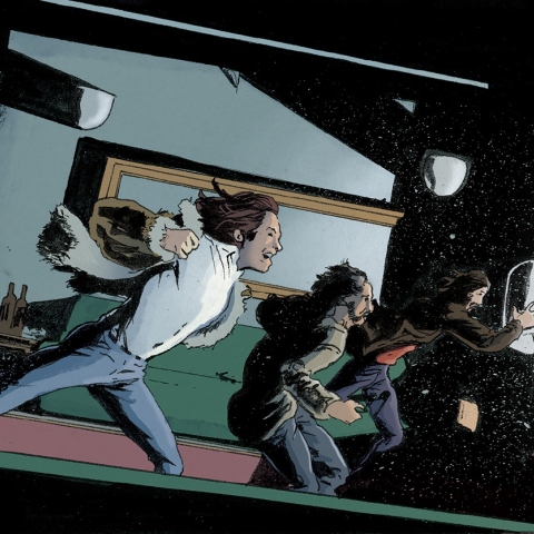 Σκίτσο από τo graphic novel Morisson Hotel για το συγκρότημα Doors