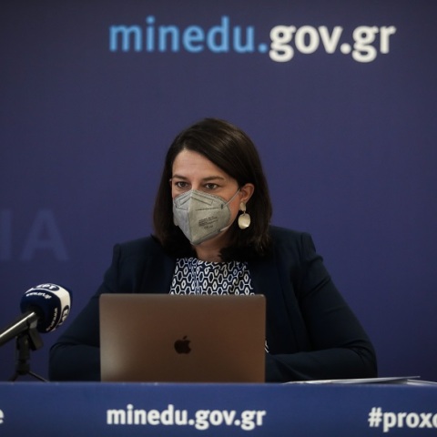 Η υπουργός Παιδείας, Νίκη Κεραμέως