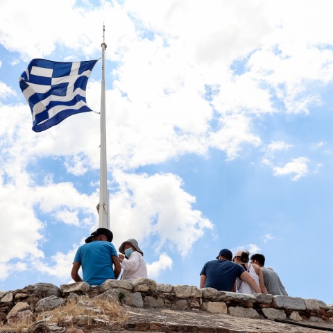 Τουρίστες στο κέντρο της Αθήνας