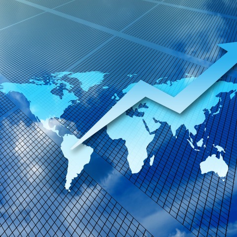 Εικονογράφηση που απεικονίζει τον χάρτη της Γη και αυξητικό διάνυσμα