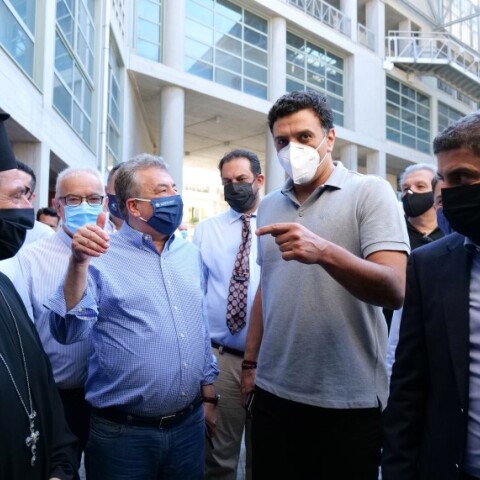 O υπουργός υγείας στην Κρήτη © ΑΠΕ/ΝΙΚΟΣ ΧΑΛΚΙΑΔΑΚΗΣ