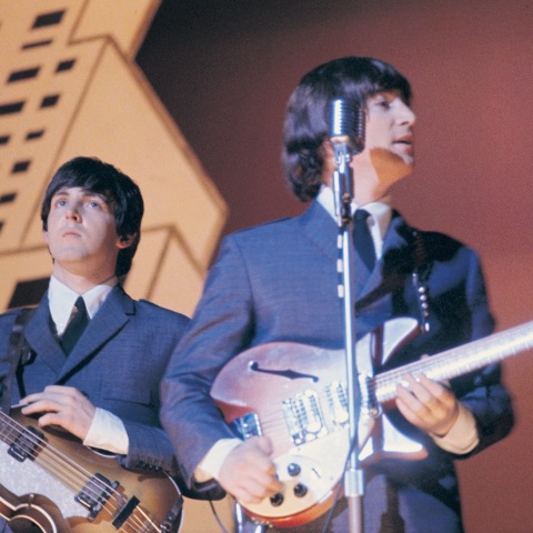 Paul McCartney και John Lennon σε συναυλία των Beatles στις ΗΠΑ, 25 Αυγούστου 1965