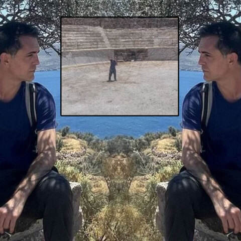 O «Berlin» του Casa de Papel είναι στη Μήλο για διακοπές και απήγγειλε ποιήμα στο αρχαίο θέατρο του νησιού