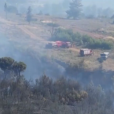 Στον Βαρνάβα η φωτιά έφθασε μια ανάσα από σπίτια - Εικόνες από drone της Πυροσβεστικής