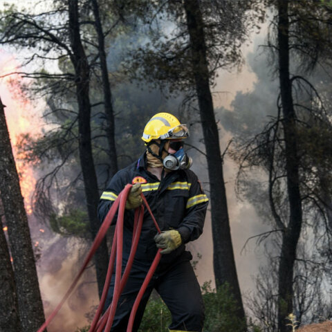Πυροσβέστης σε δασική πυρκαγιά (ΦΩΤΟ ΑΡΧΕΙΟΥ) - Υψηλός κίνδυνος σήμερα Σάββατο 10 Ιουλίου σε αρκετές περιοχές της χώρας