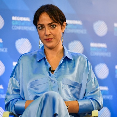 Η υφυπουργός Εργασίας και Κοινωνικών Υποθέσεων, Δόμνα Μιχαηλίδου