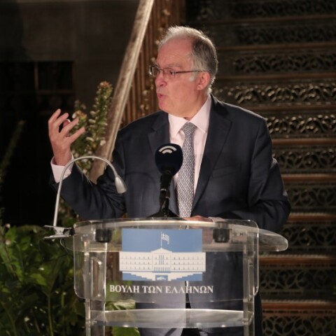 O πρόεδρος της Βουλής των Ελλήνων και πρόεδρος του Ιδρύματος της Βουλής των Ελλήνων για τον Κοινοβουλευτισμό και τη Δημοκρατία, Κωνσταντίνος Αν. Τασούλας © AΠΕ-ΜΠΕ