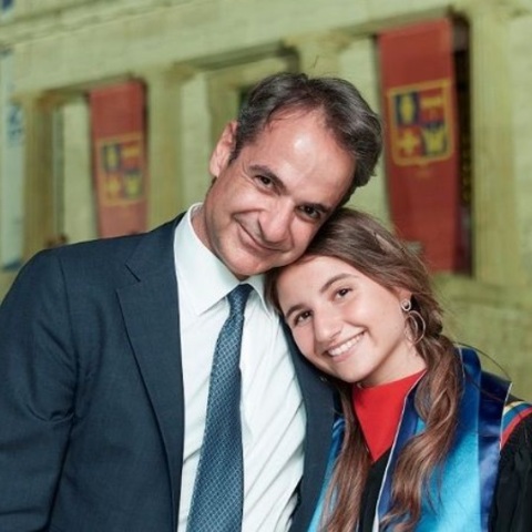 Ο Κυριάκος Μητσοτάκης με την κόρη του, Δάφνη