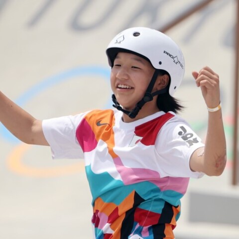 H χρυσή Ολυμπιονίκης στο σκέιτμπορντ γυναικών, Momiji Nishiya © EPA / JIJI PRESS