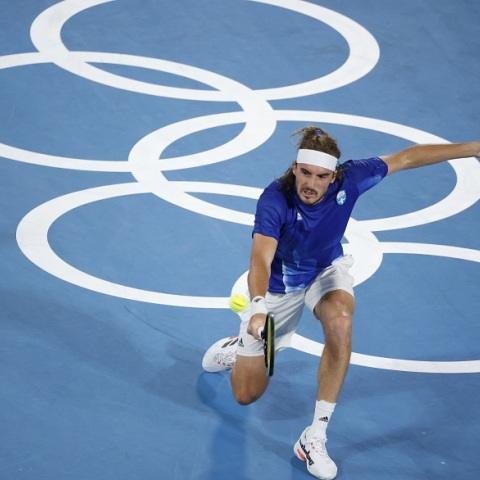 Ο Στέφανος Τσιτσιπάς σε μία ακόμη αναμέτρηση στους Ολυμπιακούς Αγώνες 2020 στο Τόκιο