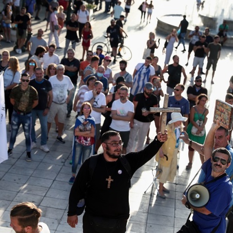 Νέα συγκέντρωση αντιεμβολιαστών στο Σύνταγμα