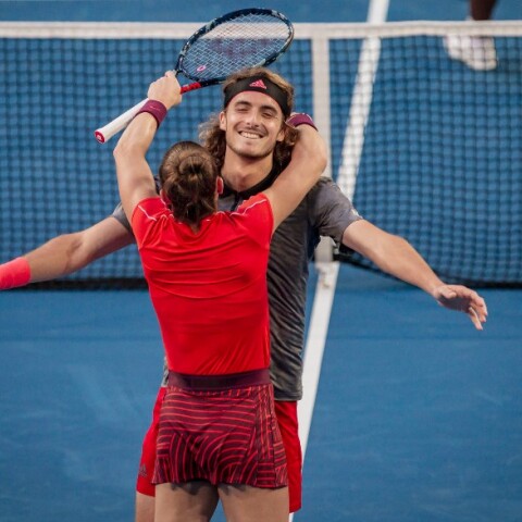 Οι Στέφανος Τσιτσιπάς και Μαρία Σάκκαρη