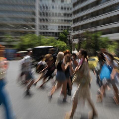 Στιγμιότυπο από το κέντρο της Αθήνας