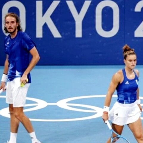 Οι Στέφανος Τσιτσιπάς και Μαρία Σάκκαρη