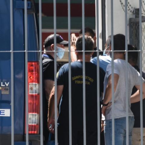 Μεταγωγή του ηθοποιού Πέτρου Φιλιππίδη στις Φυλακές της Τρίπολης ο οποίος κρίθηκε προφυλακιστέος για έναν βιασμό και δύο απόπειρες βιασμού