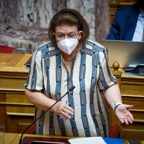 Η υπουργός Πολιτισμού, Λίνα Μενδώνη