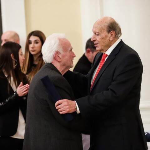 Ο δημοσιογράφος Γιώργος Λεβεντογιάννης στα δημοσιογραφικά βραβεία «Μπότση» © EUROKINISSI / ΓΙΝΝΗΣ ΠΑΝΑΓΟΠΟΥΛΟΣ