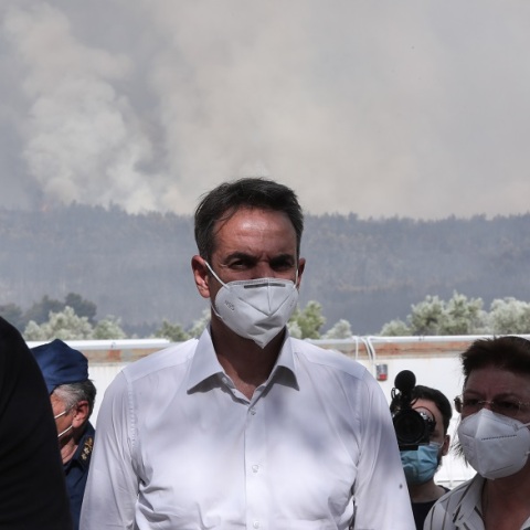 Στη Βαρυμπόμπη ο Κυριάκος Μητσοτάκης