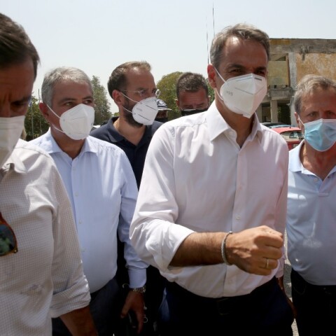 Ο Κυριάκος Μητσοτάκης στην Αρχαία Ολυμπία