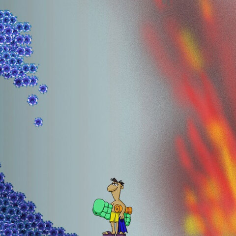 Αρκάς: Στο νέο του σκίτσο ο λουόμενος βρίσκεται ανάμεσα στο νέο κύμα κορωνοϊού και τις πυρκαγιές