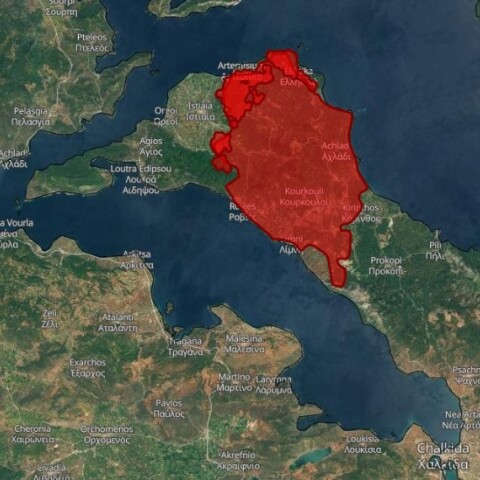 Φωτιά στην Εύβοια: Χάρτης με τις πληγείσες περιοχές