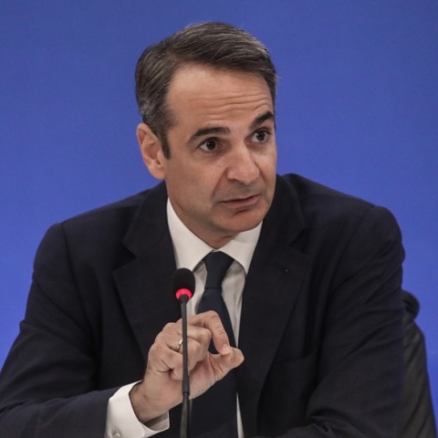 Ο πρωθυπουργός, Κυριάκος Μητσοτάκης, σe συνέντευξη Τύπου