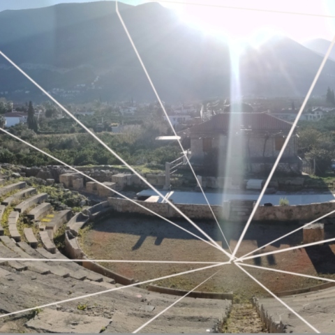 Αιμιλία Παπαφιλίππου, "Ιεροί λόγοι / COVID-19" στο μικρό θέατρο της Αρχαίας Επιδαύρου