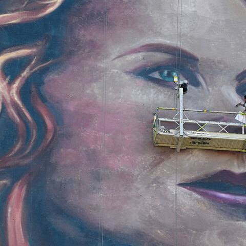 Εντυπωσιακό mural της Νικόλ Κίντμαν (Nicole Kidman) στο Σίδνεϊ
