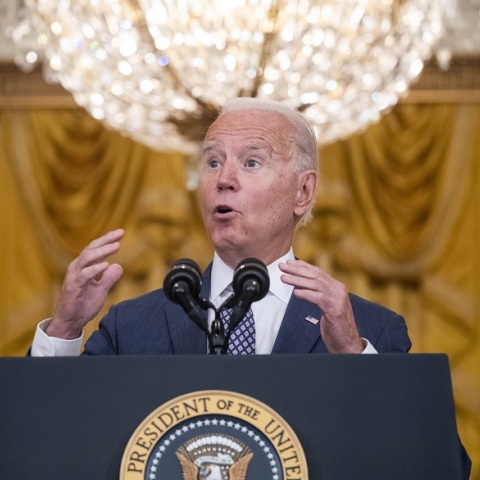 Ο πρόεδρος των ΗΠΑ, Τζο Μπάιντεν, κατά τη διάρκεια δηλώσεών του