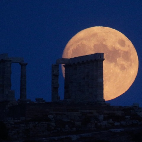 Πανσέληνος Αυγούστου 2021: Μία ημέρα πριν την πανσέληνο στο Σούνιο
