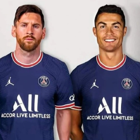 Κριστιάνο Ρονάλντο και Λιονέλ Μέσι στα χρώματα της Παρί Σεν Ζερμέν