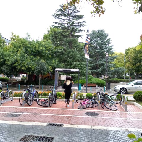 Στιγμιότυπο από το μπουρίνι στη Λάρισα 