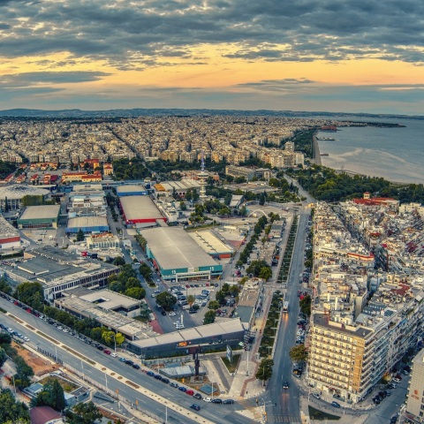 Πανοραμική εικόνα του κέντρου της Θεσσαλονίκης